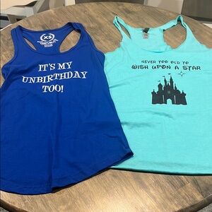 Disney Blue and Teal Tank Tops